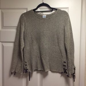 Tan & Black Knit Sweater